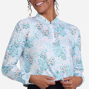 NWT New Bad Birdie Women's UV Quarterzip Pullover Size L Golf Shirt Polo LS Top